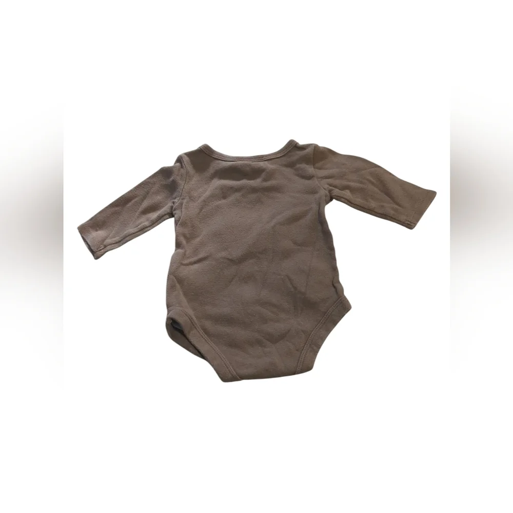 Garanimals Zoo Crew Brown Baby Onesie Size 0-3 Months.